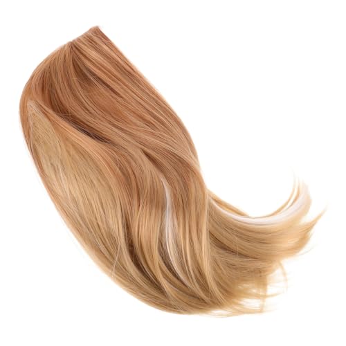 FOMIYES Layered Bob Wig Mittelteil Verstellbar Atmungsaktiv Kurzes Glattes Haar Gradient Gelb Gold Synthetisch Für Alltag Halloween Party Cosplay von FOMIYES