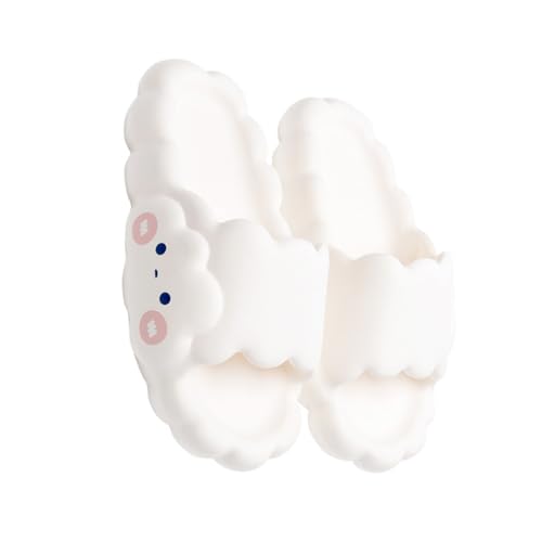 FOMIYES Leichte Rutschfeste PVC Hausschuhe mit Wolkenmotiv Weiche Sohle Atmungsaktiv und Abriebfest Geeignet für Bad Balkon und Innenräume Damen Schuhgröße von FOMIYES