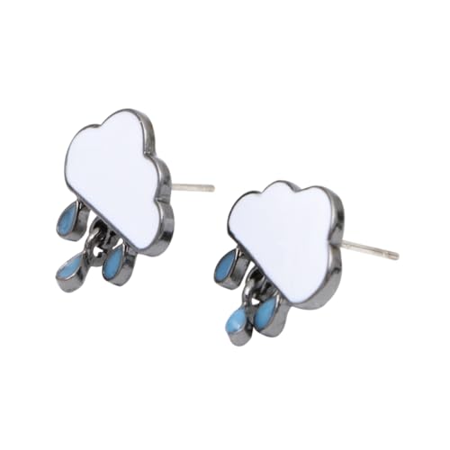FOMIYES Leichte Wolken Ohrringe Damen Ohrstecker mit Niedlichem Tropfen Design Langlebige Legierung Eardrop Anhänger für Geburtstag und Valentinstag von FOMIYES