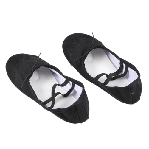 FOMIYES Leichte rutschfeste Ballettschuhe aus Canvas mit Elastischem Band für Erwachsene Professionelle Tanzschläppchen für Yoga Ballett Modern Dance und von FOMIYES