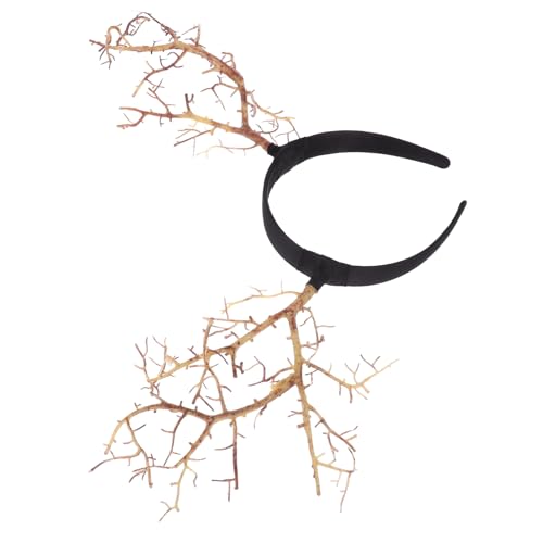 FOMIYES Leichtes Hirschgeweih Haarband Harz Rutschfester Kopfschmuck im Baumzweig Design Modisches Cosplay Accessoire für Mädchen und Festliche Kostümpartys von FOMIYES