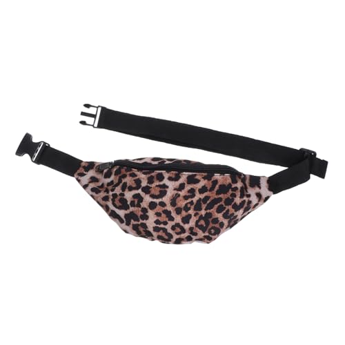 FOMIYES Leopard Gürteltasche Lady Freizeittasche Aufbewahrungstasche Brusttasche Frau Beutel Aufbewahrungstasche Umhängetasche Frauen Casual Bag Hüfttasche Legierung von FOMIYES