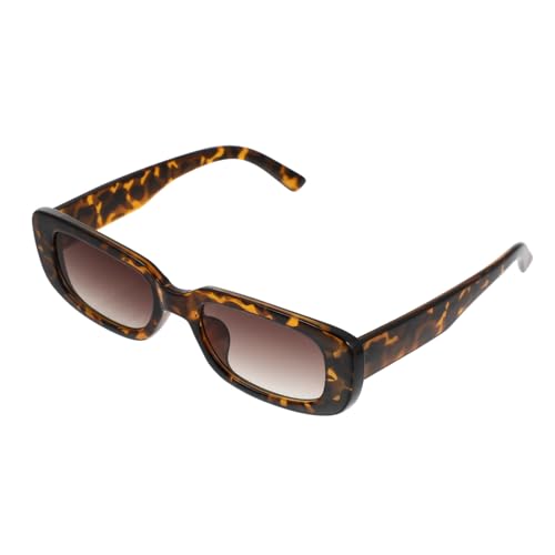 FOMIYES Leopard Print Sonnenbrille Damen Herren Quadratischer Rahmen Unisex Retro Fashion Leicht Passend Reise von FOMIYES