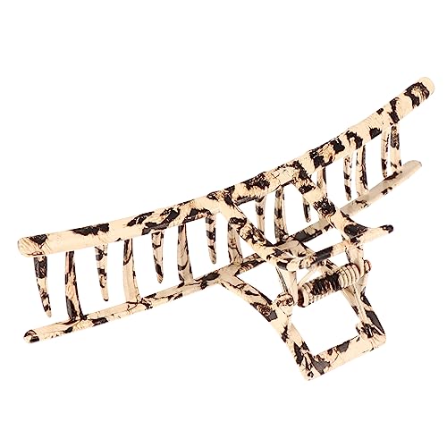 FOMIYES Leopardmuster Haarklammer Großer Kunststoff Haarclip für Damen Rutschfester Haargreifer Vielseitiger Styling Haarschmuck Shower Hair Clamp Elegant und Robust von FOMIYES