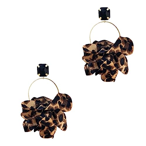 FOMIYES Leopardenmuster Ohrhänger Retro Stil Elegante Ohrringe Kreative Anhänger Für Frauen Hautfreundlich Tragegefühl Zum Kleid Oder Rock Hochwertige Materialien Party Bankett Alltag Reis von FOMIYES