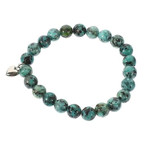 FOMIYES Liebesanhängerarmband Armbandperlen Perlenarmband Für Frauen Armbänder Für Frauen Im Trend Unisex-armbänder Männer Perlenarmband Armbänder Aus Steinperlen Grün Naturstein von FOMIYES