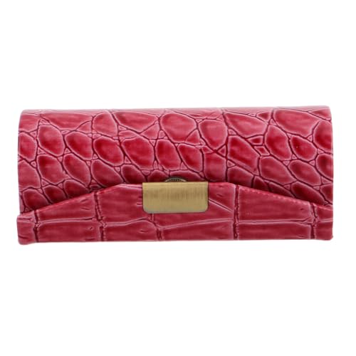 FOMIYES Lippenstiftbox Aus Pu Mit Spiegel Tragbare Lippenstift-aufbewahrungsbox Knopfverschluss Make-up-Organizer Für Damen Kompakt Und Praktisch Für Handtasche von FOMIYES