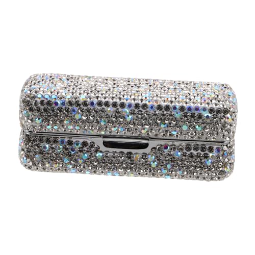 FOMIYES Eleganter Lippenstifthalter Im Vintage-Stil Mit Spiegel Make-up-aufbewahrungsbox Für Die Handtasche Strass-Make-up-Organizer von FOMIYES