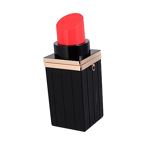 FOMIYES Lipstick Förmige Dinner Bag Damen Clutch Tasche Klein Handlich für Party Hochzeit Kosmetik und Geldbörse Schwarz FOMIYES Lipstick Förmige Dinner Bag Damen Clutch Tasche Klein Handlich für Party Hochzeit Kosmetik und Geldbörse Schwarz von FOMIYES