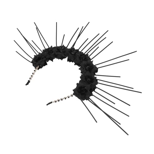 FOMIYES Lolita Haarband Gothic Cosplay Haarschmuck Blumenkrone Kopfdekoration Damen Leicht und Bequem Einsetzbar von FOMIYES