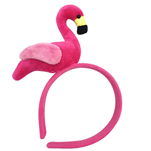 FOMIYES Luau-party-stirnbänder Flamingo-party-stirnband Flamingo-kopfbedeckung Flamingo-haarreifen Geburtstagsparty Head Bopper Lustige Stirnbänder Kuscheltier Bankett Haarring Hautpflege von FOMIYES