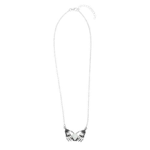 FOMIYES Luminous Skeletal Hand Anhängerhalskette Halloween Schmuck Für Damen Und Herren Verziertes Accessoire Für Besondere Anlässe Für Halloween Muttertag Geburtstage Und von FOMIYES
