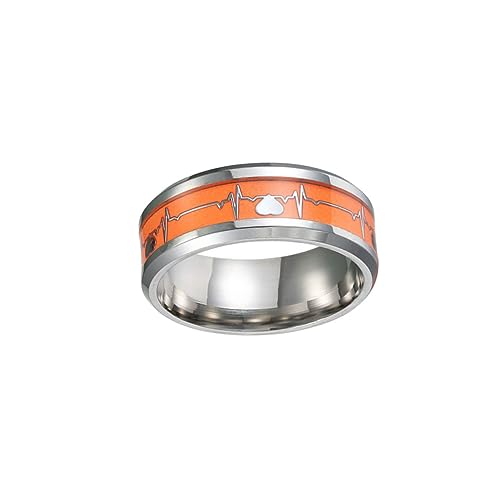 FOMIYES -druck Fingerring Aus Edelstahl Mit Noctilucence Wirkung Für Unisex Runde Form Stilvolle Leuchtende Ringe Für Partys Und Treffen von FOMIYES