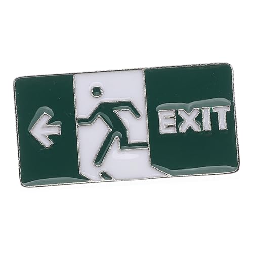FOMIYES Luminous Exit Sicherheitsbrosche Metall Anstecker Leuchtender Pin für Kleidung und Cardigans Stilvolles Accessoire mit Einzigartigem Design für Pullover und Taschen von FOMIYES