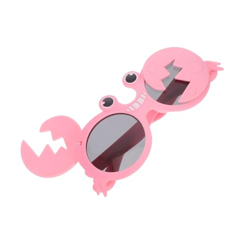 FOMIYES Lustige Sonnenbrille Krabben Design Partybrille Cosplay Brille Leicht und Robust Für Geburtstag und Tanzveranstaltungen in Hellrosa von FOMIYES