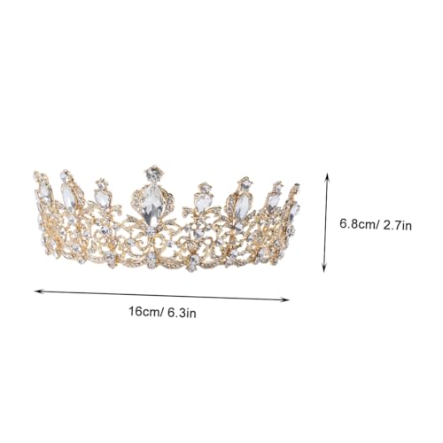 FOMIYES Luxuriöse Barock Tiara Brautkrone mit Funkelnden Strasssteinen Vintage Stil Eleganter Hochzeitsschmuck für Braut und Festliche Anlässe Edles Haarschmuck Accessoire von FOMIYES