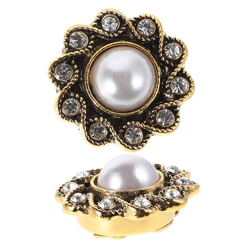 FOMIYES Luxuriöse Perlenknöpfe Vintage Kunstperlen Vielseitig als Ärmelknöpfe Schulterklappen Strickjacken Clips Edle Hemdkragen Deko für von FOMIYES