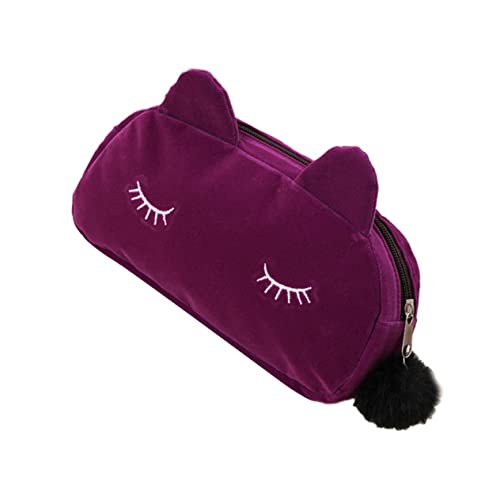 FOMIYES Handtasche Schminktasche Cartoon-Katze Damen Die Katze Violett von FOMIYES