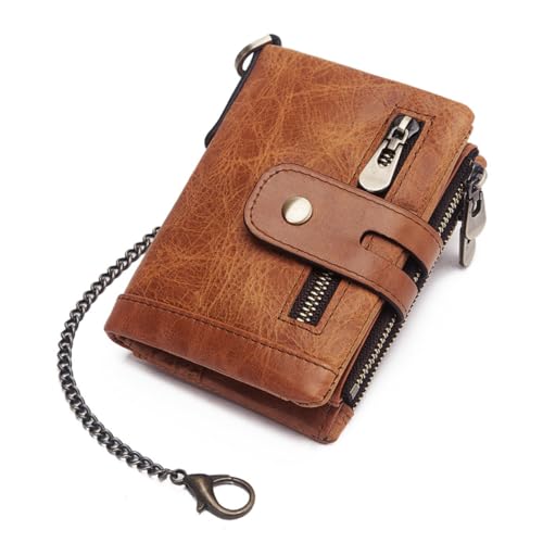 FOMIYES Männer Diebstahl Brieftasche Dreifach Gefaltete Geldbörse mit Münzfach Mode Herren Geldbörse Echtem Khaki RFID Sicher für Mehrere Karten Bargeld FOMIYES Männer Diebstahl Brieftasche Dreifach Gefaltete Geldbörse mit Münzfach Mode Herren Geldbörse Echtem Khaki RFID Sicher für Mehrere Karten Bargeld von FOMIYES