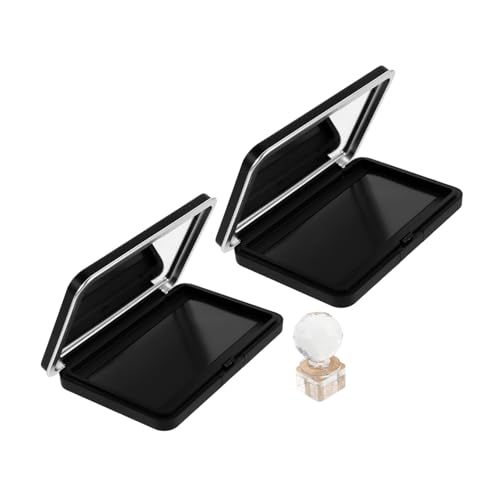 FOMIYES Magnetische Leere Make Up Palette Teilig mit Integriertem Spiegel Druckstempel Vielseitig Kompatibel für Lippenstift Lidschatten Highlighter Kompakter Organizer für Reisen und Diy von FOMIYES