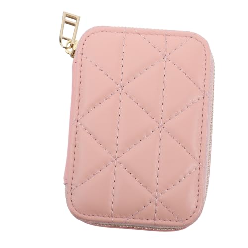 FOMIYES Make Up mit Lippenstifthalter und Spiegel Kleine Kosmetikaufbewahrungstasche aus Rindsleder für Damen für Reisen von FOMIYES