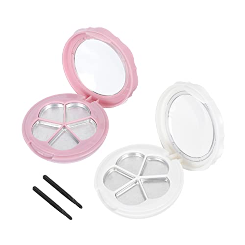 FOMIYES 2sätze Kosmetik-unterbehälter Mit Fächern Nachfüllbarer Rougebehälter Lidschatten-etui Kompakte Rougebox Organizer Für Concealer Lippenstift Und Mehr von FOMIYES