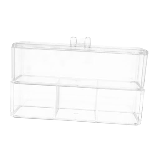 FOMIYES Makeup Puff Holder Box Lagig mit Fächern Transparenter Acryl Makeup Sponge Organizer für Kosmetikprodukte Praktische Schminkbox für Zuhause und von FOMIYES