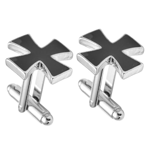 FOMIYES Manschettenknöpfe Herren Kreuz Design aus Legierung Leicht Robust Klassisch und Modern Glatte Oberfläche Langlebig für Hemden und Anzüge Geeignet für Hochzeit Business und von FOMIYES