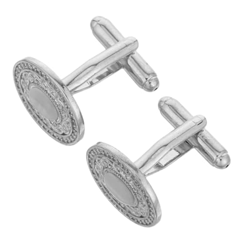 FOMIYES Manschettenknöpfe Herren Rund mit Strass Französischer Stil Dekorative Business Hemd Schmuck Feine Verarbeitung Vielseitig für Formelle Anlässe und Hochzeiten von FOMIYES