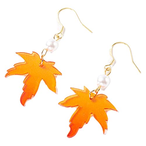 FOMIYES Maple Leaf Ohrhänger Damen Leichtes Schmuck Herbst Ohrschmuck Modisch Langlebig Hautfreundlich für Halloween Geburtstag Valentinstag von FOMIYES