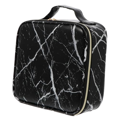 FOMIYES Marble Makeup Organizer Kosmetikkoffer mit Fächern Langlebig PU Nylon Metall Multifunktional Aufbewahrungskoffer für Reisen und Alltag für Lippenstift Pinsel und FOMIYES Marble Makeup Organizer Kosmetikkoffer mit Fächern Langlebig PU Nylon Metall Multifunktional Aufbewahrungskoffer für Reisen und Alltag für Lippenstift Pinsel und von FOMIYES