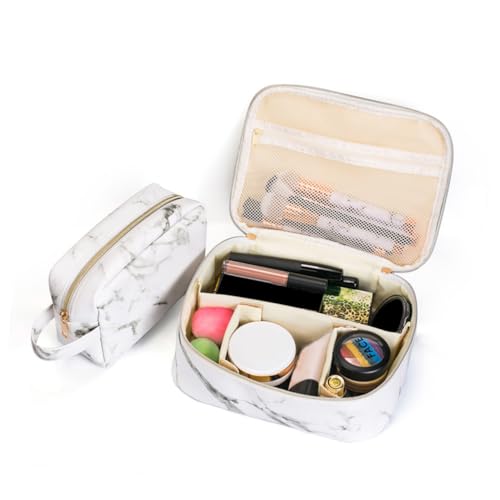 FOMIYES Marmor Muster Kosmetiktasche Reise Kulturbeutel Leicht Tragbar Groß Fassungsvermögen Multifunktional Für Damen und Herren von FOMIYES