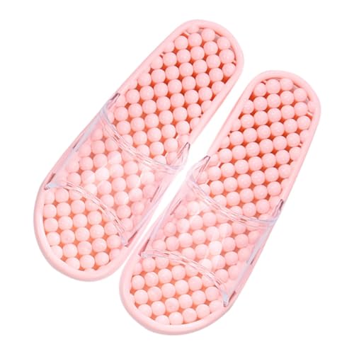 FOMIYES Massage Dusch Badeschuhe Damen Rutschfest Atmungsaktiv Leicht PVC Material Komfortable Hausschuhe mit Dicker Sohle und Fußbett für Badezimmer und Zuhause von FOMIYES