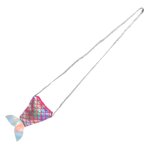 FOMIYES Meerjungfrau Tail Crossbody Bag Meerjungfrau Tasche Meerjungfrauenschwanztasche Schulter Glitzernde Meerjungfrau Mädchen Umhängetasche Meerjungfrau Geldbörse Polyester Bunt von FOMIYES
