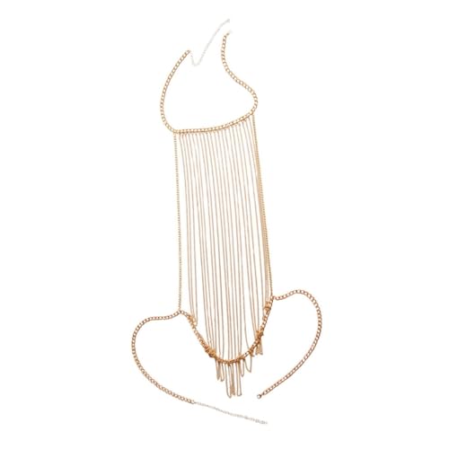 FOMIYES Mehrlagige Body Chain mit Quasten Modischer Schmuck für Frauen Langlebige Metallkette Ausgefallenes Design für Alltag Party Hochzeit und Besondere Anlässe von FOMIYES