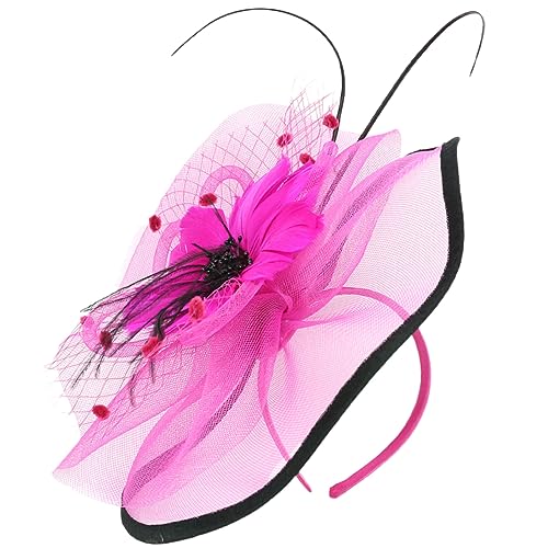 FOMIYES Mesh-federkopf-blume Hochzeit Klein 1950er Accessoires Für Damen Überdimensioniert 1920 Prallplattenzubehör Stroh Frauen Mützen Hüte Uv Stirnband Polyester von FOMIYES