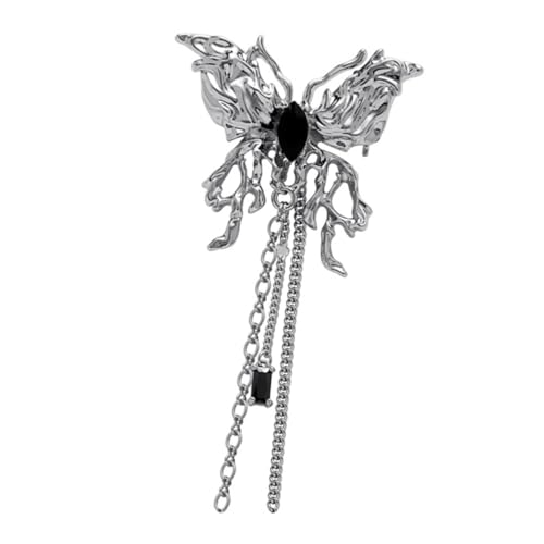 FOMIYES Metall Schmetterling Brosche mit Tassel Anhänger Stilvolle Anstecknadel für Kleidung Jacke Hut Langlebige Legierung Modisches für Damen Geeignet für Alltag und Besondere Anlässe von FOMIYES