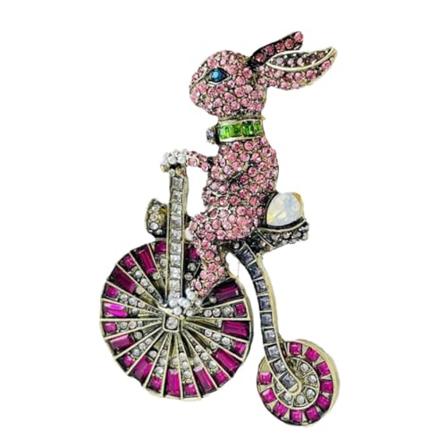 FOMIYES Metallbrosche Hasenform mit Strasssteinen Kleine Dekorative Anstecknadel für Damen Eleganter Lapel Pin für Kleidung Taschen Schals Leicht und Langlebig von FOMIYES