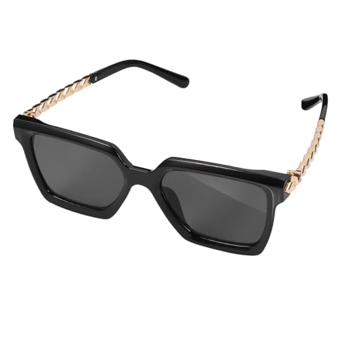 FOMIYES Metalldesign Sonnenbrille Damen Herren Curved Bügel Rutsch Strapazierfähig Party Foto Requisite Strand Outdoor Sommer UV Schutz von FOMIYES
