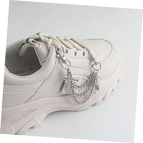 FOMIYES Metallic Schuhketten Damen Herren Schuhschmuck mit Strass Verzierung Stylische Schnürsenkel Anhänger für Sneaker und Schuhe mit Dekorationslöchern Robust und Modisch von FOMIYES