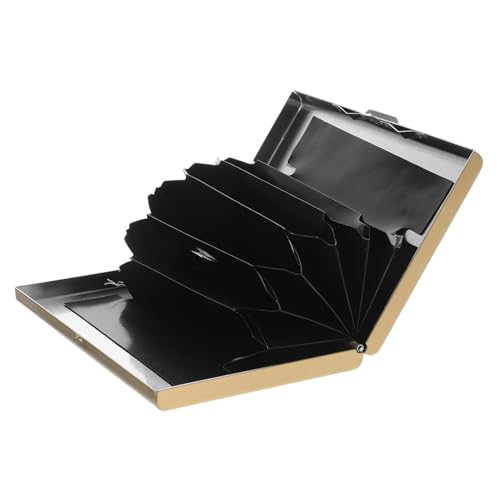 FOMIYES Metallkartenbeutel Visitenkartenetui aus Metall Kartenhalter aus Metall Kartenhalterfall Namenskartenhalter aus Edelstahl Kreditkartenetui für Herren Rostfreier Golden von FOMIYES