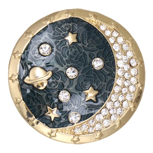 FOMIYES Milchstraßen Brosche mit Mondmotiv Funkelnde Strass Anstecknadel für Damen Vielseitiger Modeschmuck für Jacken Kleider Taschen Hochzeit und Party Elegantes Accessoire von FOMIYES