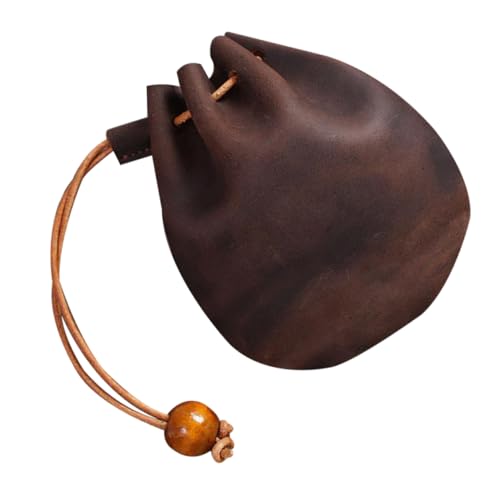 FOMIYES Mini Aufbewahrungstasche Aus Kunstleder Münzbeutel Wechseltasche Kleine Geldbörse Schlüsseltasche Kaffee von FOMIYES