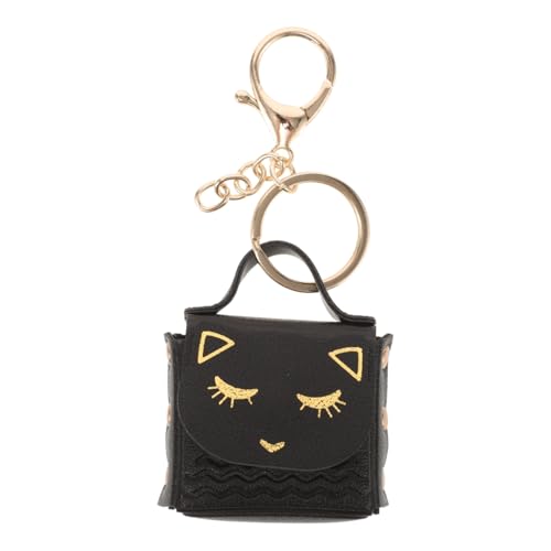 FOMIYES Katzenmotiv Schlüsselanhänger Mit Kleiner Geldbörse Aus Pu Süße Katzen Geldbörse Für Mädchen Cartoon Schlüsselanhänger Tragbare Münzgeldbörse Für Schlüssel Und von FOMIYES