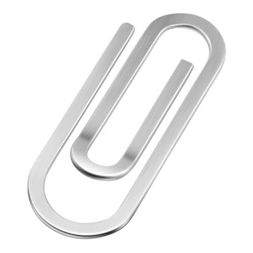 FOMIYES Minimalistischer Geldclip für Herren Damen Kartenhalter Praktischer Geldscheinclip Personalisierbar für Unterwegs Silberfarbenes Design von FOMIYES