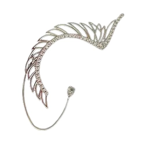 FOMIYES Mode Ohrklemme Damen mit Funkelnden Strasssteinen Flügel design Ohrschmuck aus Langlebiger Linksseitig Komfortabel und Einfach zu Tragen Elegantes Accessoire für Vielseitige von FOMIYES
