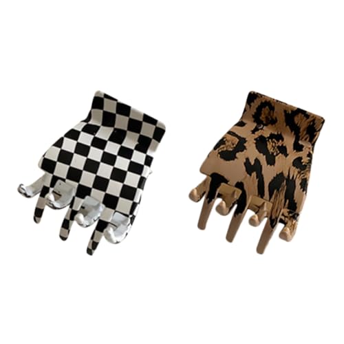 FOMIYES Modische Karierte Haarspange Clip Für Frauen Pferdeschwanz Haar-accessoires Mini-haarklammer Haarschmuck von FOMIYES