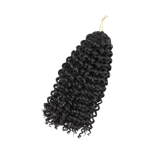 FOMIYES Modische Perücke Mit Zöpfen Schwarz Gehäkelt Haarverlängerungen Lockig Schwarz Perücken Haarflechtperücke Für Frauen von FOMIYES