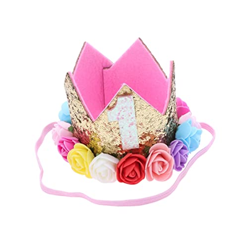 FOMIYES Baby-prinzessin Tiara Kleinkind Geburtstag Baby Prinzessin Tiara 1. Stirnbänder 1. Geburtstag Hut Zum Ersten Geburtstag Der Kinder Hüte Für Kinder Geburtstagsgeschenk Junge Mädchen von FOMIYES