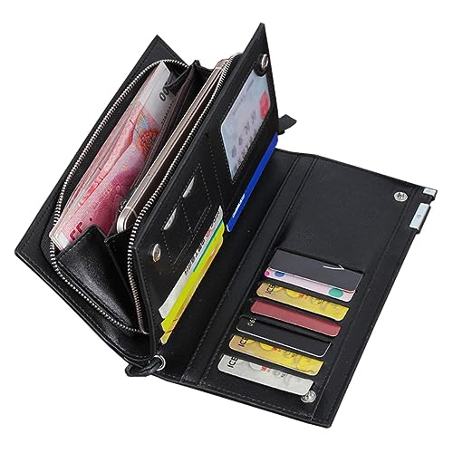 FOMIYES Multifunktionale Herren Geldbörse Mit Langem Reißverschluss Geräumige Aufbewahrungstasche Für Kreditkarten Bargeld Ausweise Perfektes Accessoire von FOMIYES